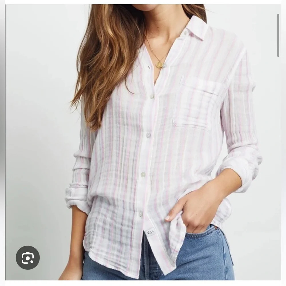 Rails 100% Cotton Ellis Gem Stripe Button‎ Down Small